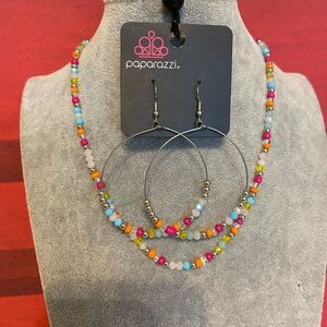 Paparazzi Multicolor Beaded Necklace and Earring Set